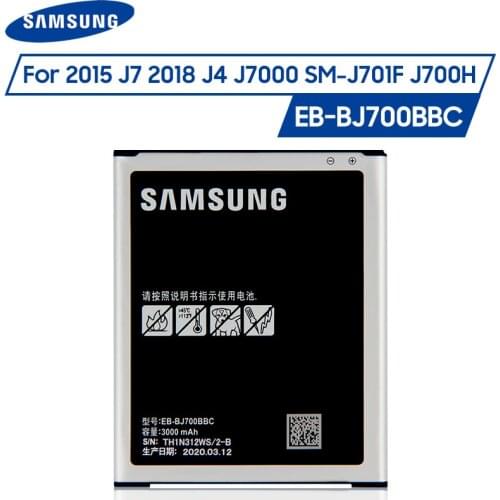 Original Battery EB-BJ700BBC EB-BJ700CBE For Samsung GALAXY J7 2015 J7008 J700F J7009 J7000 SM-J700f J4 2018 With NFC 3000mAh