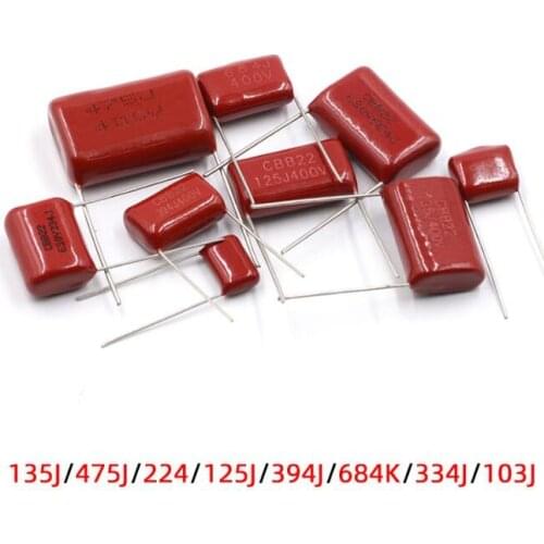 10PCS 100V471J 2000V104J 250V225J 250V475J 400V104J 400V684J 450V225J 450V105J 630V223J CBB Polypropylene Film Capacitor