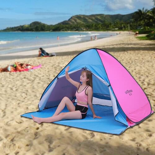 Portable Beach Tent Outdoor Automatic Tent Instant Pop up Camping Tent Travel Anti UV Shelter Fishing Hiking Picnic
