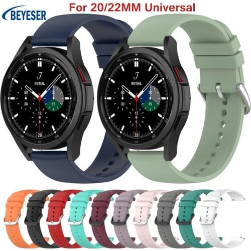 20/22MM Universal Silicone Band For Samsung Galaxy watch4 40 44mm Breathable Replacement Bracelet Wristband for classic 42 46mm