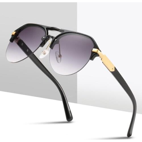 New Fashion Top Quality Classic Pilot Style Gradient Fishing Sunglasses Men Rivet Brand Design Sun Glasses Oculos De Sol UV400