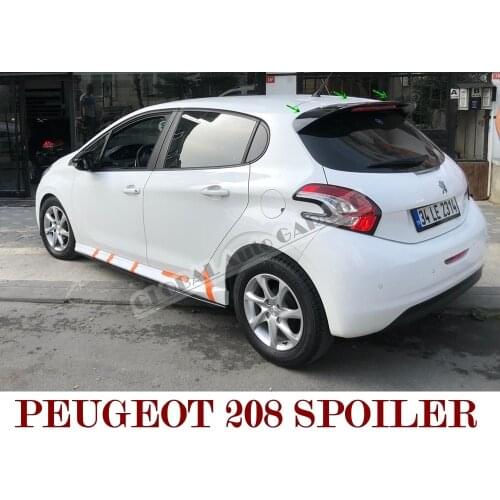 For Peugeot 208 Spoiler 2012 2013 2014 2015 2016 2017 2018 2019 Auto Accessory Universal Spoilers Car Antenna Flaps Ornament