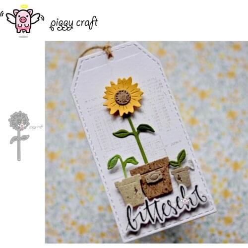 Piggy Craft metal cutting dies cut die mold New Sunflower flower Scrapbook paper craft knife mould blade punch stencils dies
