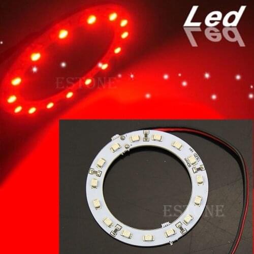 YAM 1Pair 12V 60MM 15 LED 3528 chip SMD Car Angel Eyes Bright Red Ring Light New