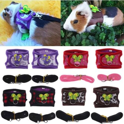 Hamster Harness Vest Adjustable Leash Set for Guinea Pig Chinchilla Mice Rat Ferret Small Animal Accessories Comfortable to wear