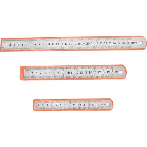 1pcs/lot 15 20 30cm High Quality Stainless Steel Measuring Scale Ruler Precision Double Sided Jewelry Measuring Tool Supplies