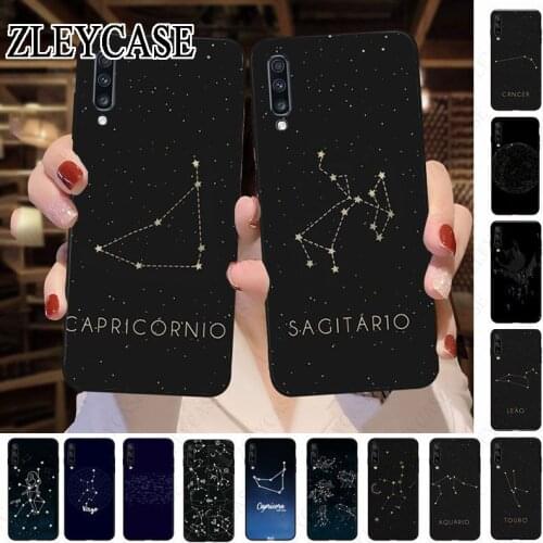 12 constellations zodiac signs Phone Case For Samsung Galaxy A50 A10 A20 A20E A20S A30S A40 A51 A70 A30 A6 A7 A8 Cellphones