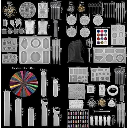 19 Styles Multiple Silicone Molds Casting Mold Kits Epoxy Resin Mold Tool Set For DIY Pendant Jewelry Making Finding Accessories