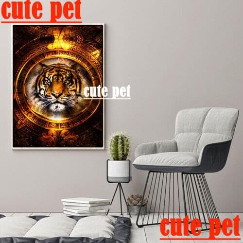 DIY puzzle Diamond Painting Animal tiger full diamond 3D cross stitch diamond painting living room decoration diamond embroidery