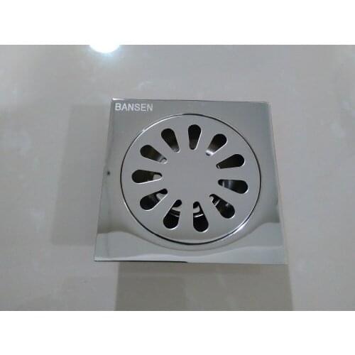 Free shipping hot sale 10*10cm floor filler for bathroom or balcony to flush water floor drain with solid brass ground leakage