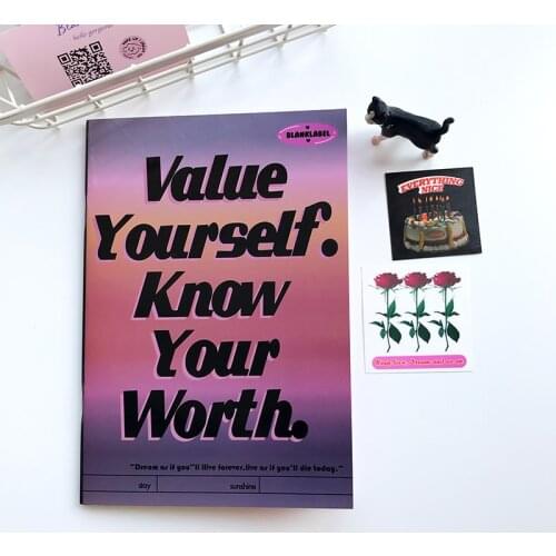 English pattern Line Notebook Study Planner Diary Agenda Stationery A5 meeting travel write NotepadS girl Gift Journal 2021