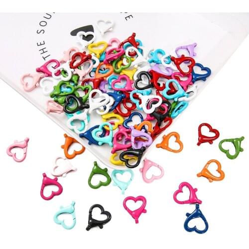 4Pcs Fashion Heart Metal KeyChain Car Pendant Cute Color Key Chain Accesorias Charm Handbag Keyring For Women DIY Jewelry Making