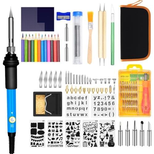 Wood Burner Soldering Pen for Embossing/Carving/Soldering & Pyrography 101 PCS Wood Burning Kit DIY Burning Tools