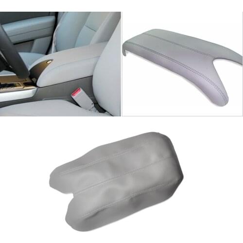 For Acura RDX 2007 2008 2009 2010 2011 2012 Microfiber Leather Center Console Armrest Box Cover Protection Trim Gray