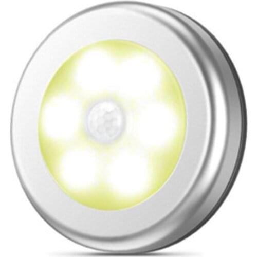 Motion Sensor wireless night lights bedroom decor light 6LED Detector wall decorative lamp staircase closet room aisle lighting