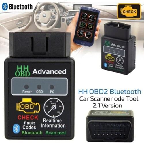 ELM327 Car for Scanner Bluetooth Scan OBDII Auto Diagnostic Wish Torque Android HTX OBD2 II Automobile fault detector