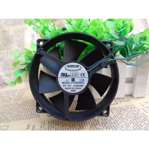 F129025SU Original For everflow 9025 12V 0.38A Four-Wire Speed Fan CPU Fan