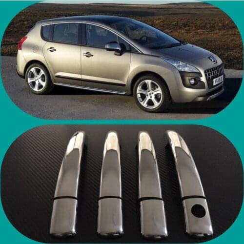 For Peugeot 3008 Chrome Door Handle 2010 2011 2012 2013 2014 2015 2016 2017 2018 2019 2020 Stainless 4 Door Auto Car Accessory