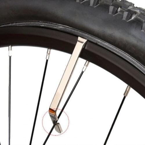 3Pcs Bicycle Tyre Opener Metal Spoon Spoke Hook Design Stainless Steel Mountain Bike Tire-Lever Withdrawal Tool Bicycle Tyre Ope