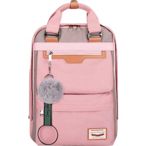 Classic Waterproof Nylon Women Backpack Large Capacity Multiple Zip Pocket Backpacks Travel Bag Teenage Girls Schoolbags