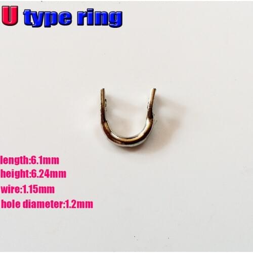 2018 fishing clevises U tpye ring Bait tools, fishing tools stainless steel 200pcs/lot