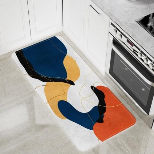 2021 Nordic Feather Floor Mat Home Area Rugs Bedroom Livingroom Decoration Bathroom Geometry Printed Doormat Hallway Carpets