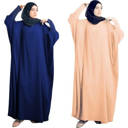 Eid Dubai Prayer Garment Dress Muslim Women Gown Abaya Jilbab Hijab Long Khimar Ramadan Djellaba Abayas Islamic Clothing Niqab
