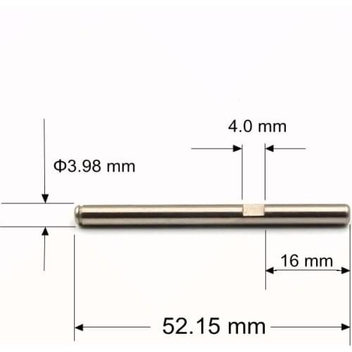 FATJAY 2pcs RC motor shaft 4.0*52mm stainless steel D4.0mm diameter length 52mm hobby RC model accessories motor spare part