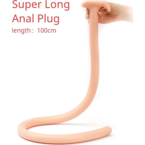 Soft Super Long Anal Plug Flexible Butt Plug Anal Dildos Anus Expand Adult Sex Toys for Woman Men Gay