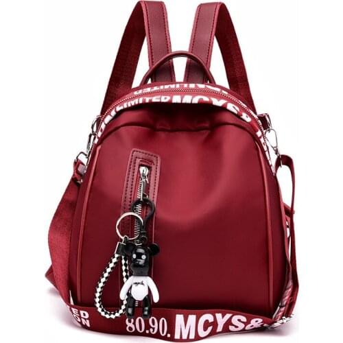 New Fashion Women Backpack Travel Shoulder Bag Handbag Oxford Rucksack Bookbag Black