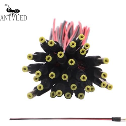 DC Power Connector 12V 24V Male Female Led Plug Pigtail Cable Adapter For Hoom CCTV Camera 5050 3528 Led Strip DC Wire 5.5*2.1mm