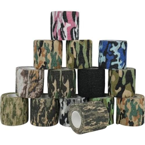 Camping Hiking Self Adhesive Camouflage Elastic Tape Wrap Outdoor Tools Military Tactical EDC Survival Bandage Hunting Equipment