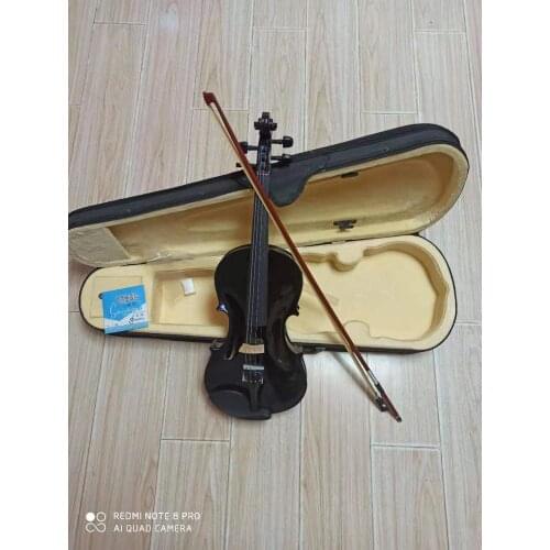 Black wood violin 4/4 3/4 2/4 1/4 1/8 for student