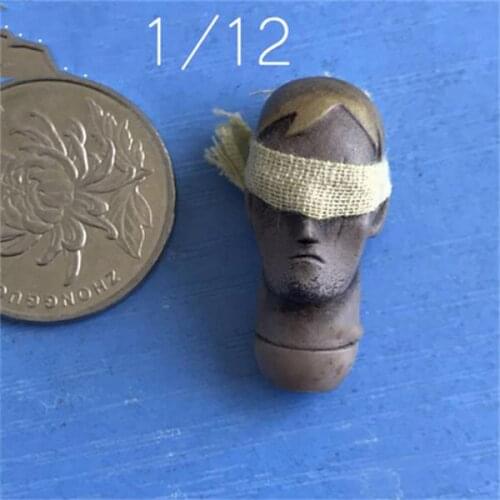 1/12 Scale Blind Cowboy Head Sculpture For 6 Inch Doll Soldier Action Figure Non-SHF Ant For Collection