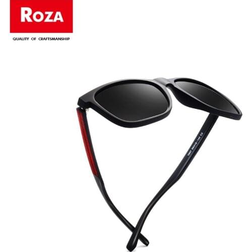 Roza Polarized Sunglasses Unisex TR90 Classic Square High Quality Glasses For Men/Women Red Line Series Gafas De SolUV400 RZ0616