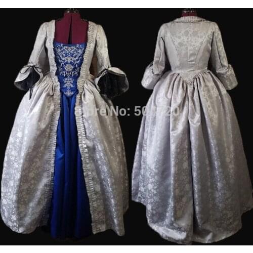 Tailored!NEW Royal 18 Century French Duchess Retro medieval Renaissance Reenactment Theatre Civil war Victorian dress HL-354