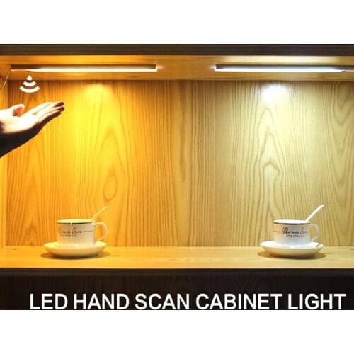 Hand Scan Sweep motion Sensor LED 12V Cabinet Light lamp LED Bar Light Bedroom Wardrobe Kitchen Closet Night decor lamp 5W 6W 7W