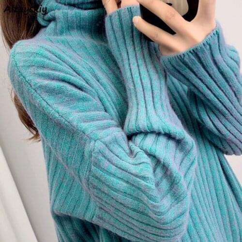 Turtleneck Sweater Women Casual Solid Pullover Soft Elegant Simple Comfortable Leisure Fashion All Match Autumn Loose Warm Ins
