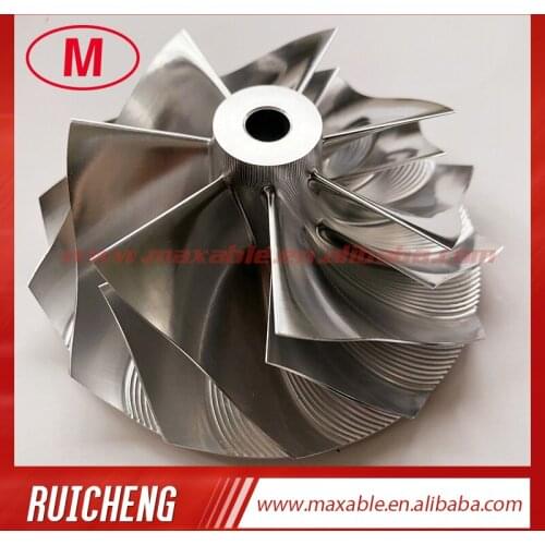 T60 76.00/96.00mm 7+7 blades turbo milling/aluminum 2618/billet compressor wheel