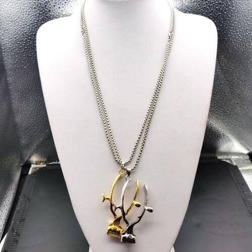 Trendy Barber Hip Hop Punk Style Alloy Shaving Knife Necklace 3D Vintage Barber Gift Hair Clipper Hair Dryer Necklace Jewelry