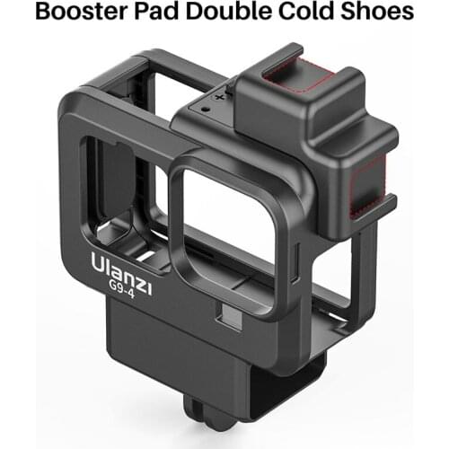 Ulanzi G9-4 GoPro 9 Plastic Camera Cage For GoPro Hero 9 Black Housing Case with Mic and Fill Light Cold Shoe Vlog Accessories