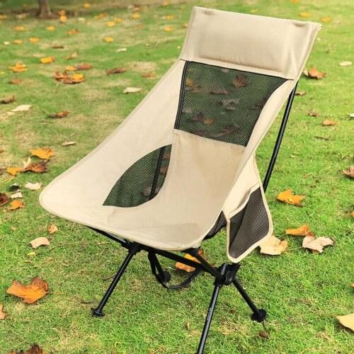 Outdoor Portable Folding Chair Aluminum Alloy Ultralight Camping Chair With Storage Bag Side Pocket Design Beach Chair In Stock