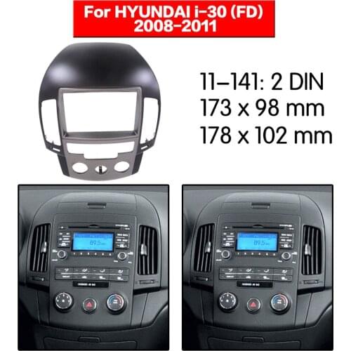 Top Quality Car Radio Fascia for i30 2008-2011 Stereo Facia Face Plate Panel Dash Mount Bezel Kit 11-141