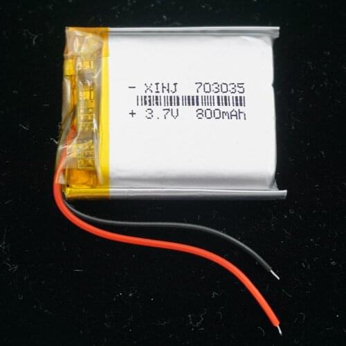 XINJ 3.7V 800mAh Li Polymer Battery 703035 For GPS Camera E-book Bluetooth driving recorder wireless earphones bluetooth speaker