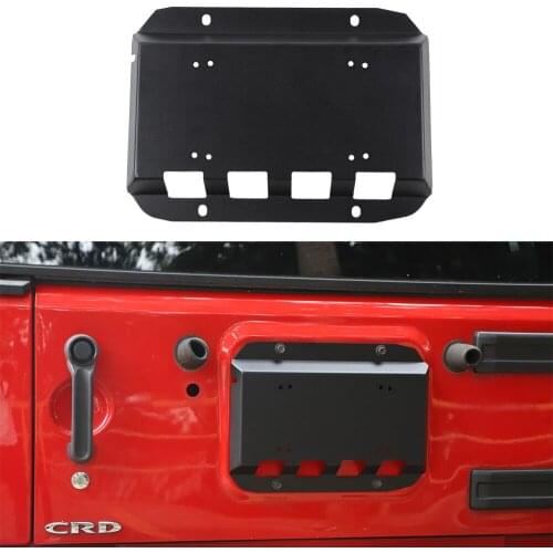 Tailgate Spare Tire Delete Filler Exhaust License Plate Relocation for Jeep Wrangler JK 2007-2017 Car Exterior Accessories