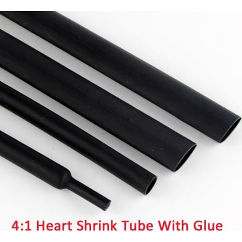 1Meter 4 Times 4/6/8/12/16/18MM 4:1 ratio Heat Shrink Tube with Glue Dual Wall Adhesive Lined Tubing Sleeve Wrap Wire Cable kit