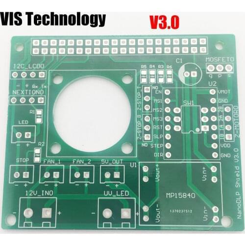 1pc Nanodlp V3.0 PCB Double circuit board for Nanodlp shield V3.0 PCB for SLA Nano printer Thingiverse TOS