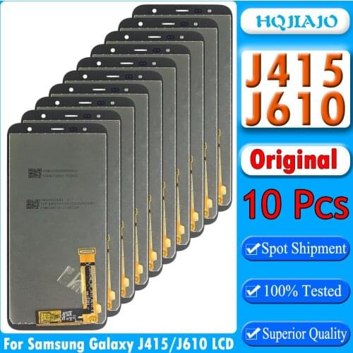 10PCS Test LCD For Samsung Galaxy J4+ 2018 J4 Plus J415 J415F Touch Screen Digitizer LCD Display For Samsung J610 J6+ Original