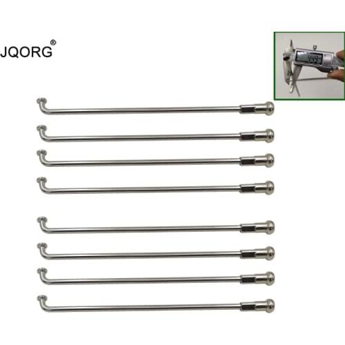 10 Pieces A Lot 7 Gauge Diameter 4.5 mm J-bend Motorcycle Spokes Sliver Color 304 Stainless Steel Material Round Body Bike Spoke