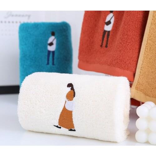 2pcs Cotton Hand Face Towel Gym Sports Towel Absorbent Kitchen Napkin Beauty Salon Sauna Spa Bath Wash Cloth Valentine Gift T61